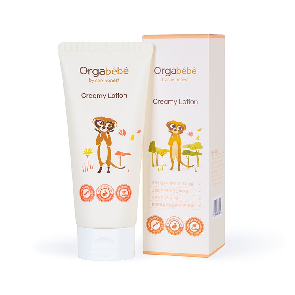 [Orgabebe] Creamy Lotion 180ml_ Baby Lotion, Skin Soothing, Moisturizing _ Made in KOREA
